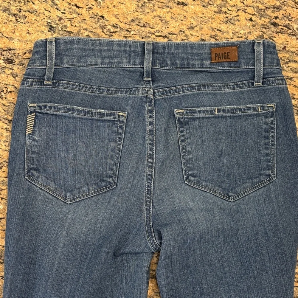 PAIGE Verdugo Crop Skinny Jeans Size 26 Raw H‘em Dark Wash Womens